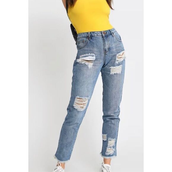 TOBI Vintage Wash Distressed jeans Size 26 - Picture 1 of 7